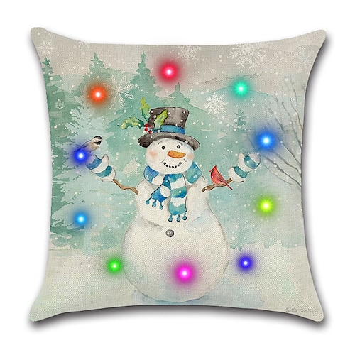 Blue Christmas Gnome Throw Pillow Cover in 2023