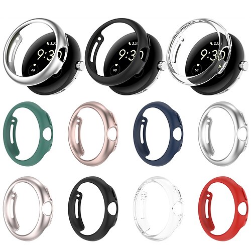 

1 Pack Watch Case Compatible with Google Pixel Watch Scratch Resistant Rugged Bumper Full Cover Hard PC Watch Cover