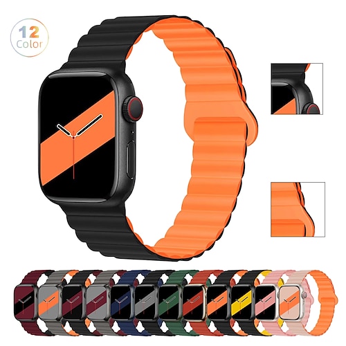

1PC Smart Watch Band Compatible with Apple iWatch Series 8/7/6/5/4/3/2/1 / SE Sport Band for iWatch Smartwatch Strap Wristband TPU Waterproof Luxury Adjustable
