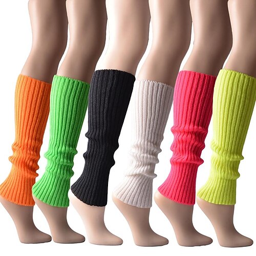 

Women's Leg Warmers Boot Cuffs Party Christmas Daily Solid Color Polyester Spandex Casual Classic Warm 1 Pair