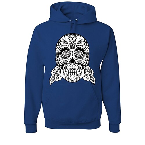 

Inspired by Sugar Skull Mexican Hoodie Cartoon Manga Anime Front Pocket Graphic Hoodie For Men's Women's Unisex Adults' Hot Stamping 100% Polyester Casual Daily