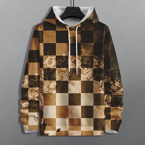 

Men's Unisex Pullover Hoodie Sweatshirt Green Black Blue Yellow Light Green Hooded Color Block Graphic Prints Print Daily Sports 3D Print Streetwear Casual Big and Tall Spring & Fall Clothing Apparel