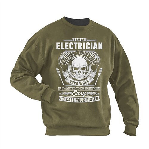 

Men's Sweatshirt Pullover Green Black Blue Brown Crew Neck Letter Graphic Prints Print Daily Sports Holiday 3D Print Basic Streetwear Casual Spring & Fall Clothing Apparel Hoodies Sweatshirts