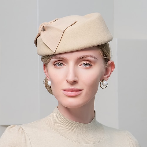 

Elegant Fashion 100% Wool Hats with Smooth / Solid 1pc Party / Evening / Casual Headpiece Christmas/ Special Occasion / Office & Career / Graduation / Congratulations / Anniversary / Back To School /