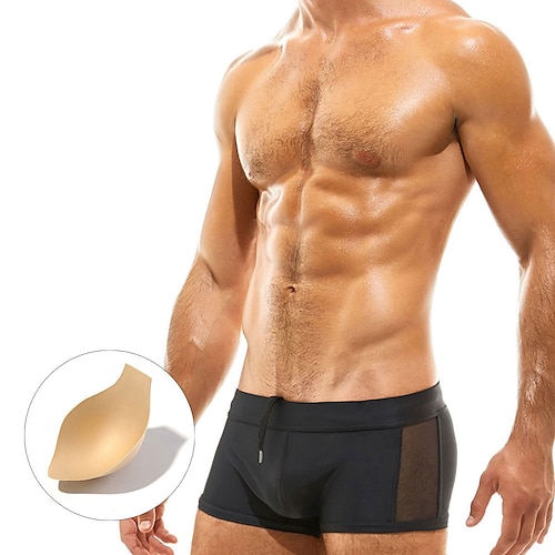 

Men's Basic Panties Boxers Underwear Briefs Swim Briefs 1 PC Underwear Fashion Simple Comfort Drawstring Pure Color Mid Waist Touch of Sensation Comfort Black White M L XL