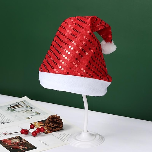 

Plush Santa Hat,Christmas Hat,Xmas Holiday Hat Christmas Hats Extra Thicken Fur,Santa Hat Adult for Women Mens Holiday Party