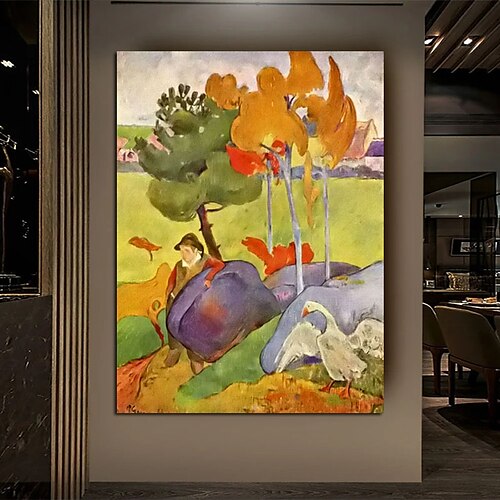 

Handmade Hand Painted Oil Painting Wall Modern Abstract Paul Gauguin Painting Famous Painting Home Decoration Decor Rolled Canvas No Frame Unstretched