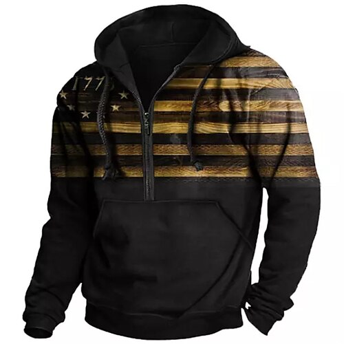 

Men's Pullover Full Zip Hoodie Yellow Hooded Graphic Prints National Flag Zipper Print Casual Daily Sports 3D Print Basic Streetwear Designer Spring Fall Clothing Apparel Hoodies Sweatshirts