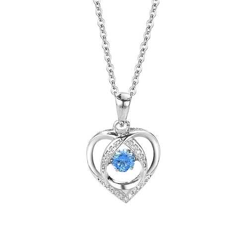 

Pendant Necklace Rhinestones S925 Sterling Silver Women's Vintage Fashion Artistic Geometrical Heart Heart Shape Necklace For Street Daily Holiday