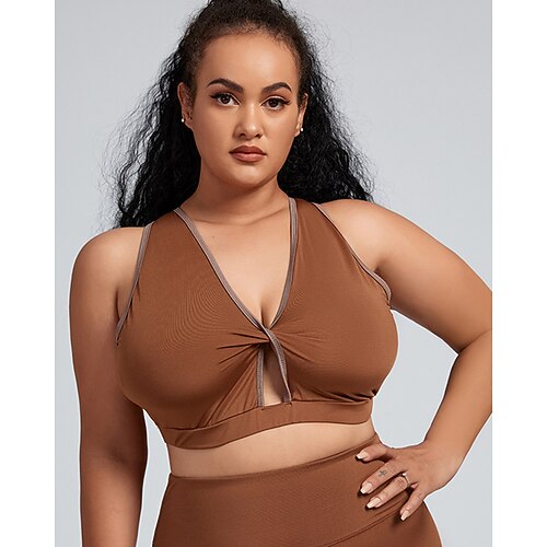 

New Large Sports Bra Women's Back Fitness Yoga Bra Cross Tie Running Bra
