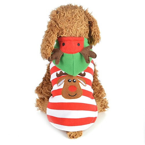 

Dog Cat Coat Elk Adorable Stylish Ordinary Casual Daily Outdoor Christmas Winter Dog Clothes Puppy Clothes Dog Outfits Warm Red Costume for Girl and Boy Dog Cotton 8 10 12 14 16