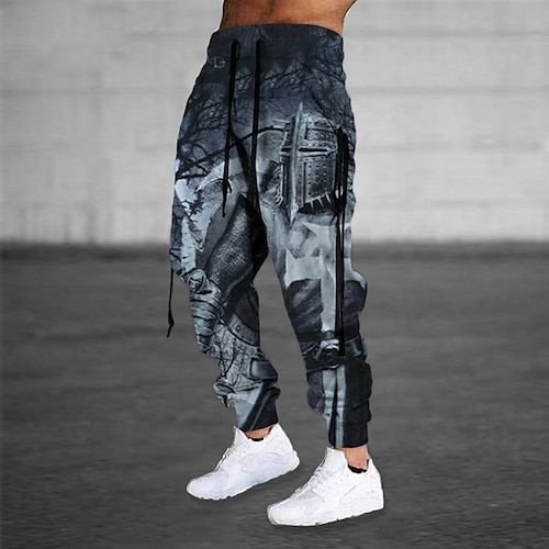 

Men's Sweatpants Joggers Trousers Drawstring Elastic Waist 3D Print Graphic Prints Comfort Sports Outdoor Casual Daily Cotton Blend Streetwear Designer Green Blue Micro-elastic