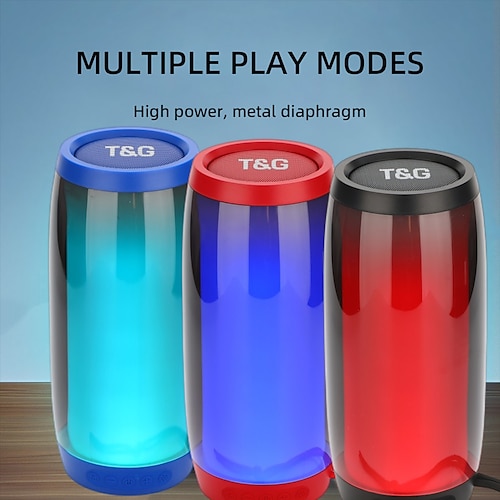 

Bluetooth Speaker TG335 Colorful Lights Outdoor Portable Colorful Lights Plug-in Card U Disk Creative Gift Audio