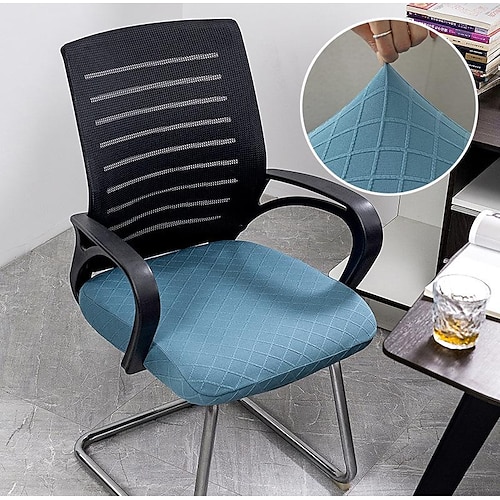 

Kitchen Chair Cover Solid Color Pigment Print Polyester Slipcovers