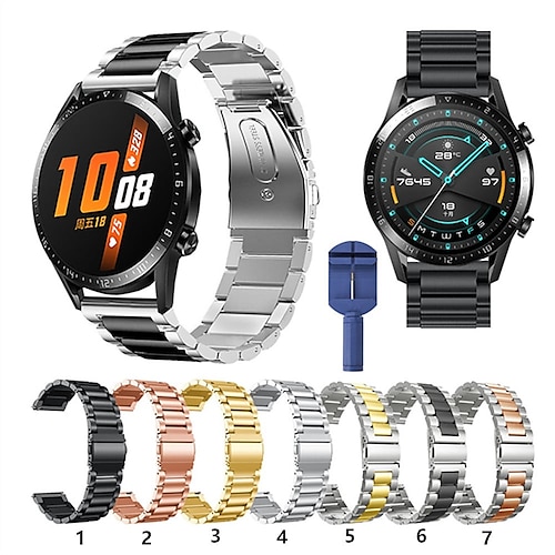 

For Huawei Watch GT Active GT Watch / GT 2 Pro / GT 46mm / GT 2 46mm / GT 46mm / GT Active / Watch 2 Pro / Honor Watch Magic Metal Smart Watch Band Strap Stainless Steel