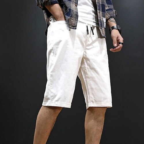 

Herre Shorts Chino Shorts Bermudashorts Arbeidshorts Lomme Snorer Elastisk midje عادي Komfort Knelengde Avslappet Daglig Ferie Kiper Gatemote Stilfull Svart Hvit Mikroelastisk