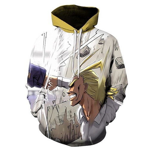 

Mi héroe academia Todo podría Sudadera Dibujos Manga Anime Bolsillo delantero Gráfico Sudadera Para Hombre Mujer Unisexo Adulto Impresión 3D 100% Poliéster Casual Diario