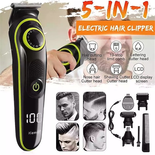 

Electric Hair Clipper Multifunctional Trimmer For Men Electric Shaver For Men's Razor Nose Trimmer 5 In 1 Hair Cutting Machine