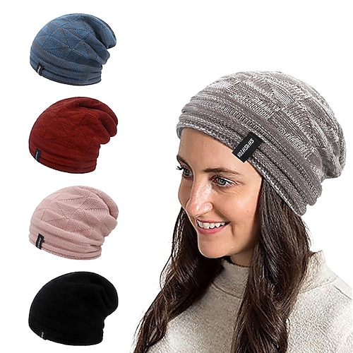 

Men's Women's Slouchy Beanie Hat Outdoor Home Daily Solid / Plain Color Knitting Casual Casual / Daily 1 pcs