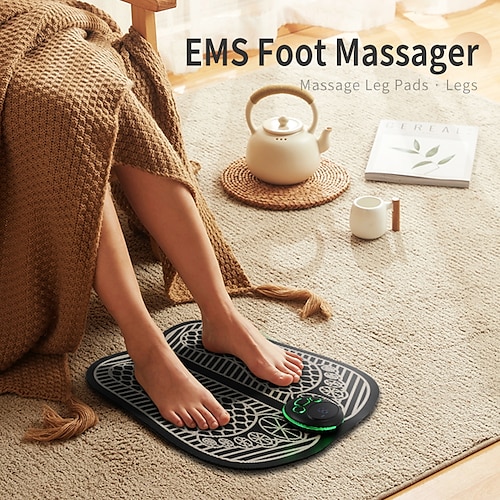 

Magic Massage Stickers and EMS Foot Massager Pad Pulse Physiotherapy Micro-current Electric Feet Massage Mat Muscle Stimulator Relieve Pain