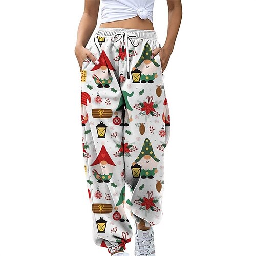

Women's Sweatpants Pants Trousers Drawstring Elastic Waist Christmas Printed Classic Thick Winter Style 11 Style 12 Pattern 1 Pattern 10 Pattern 11