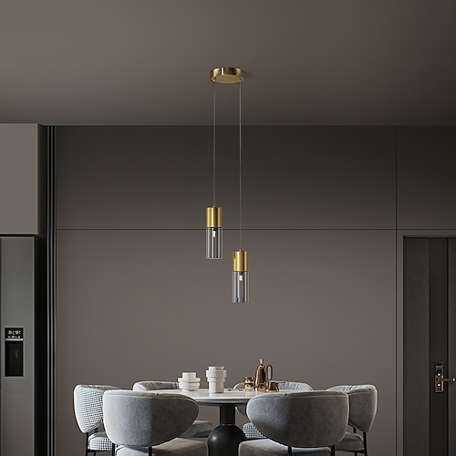 

lampada a sospensione led design singolo 7cm g9 cavo regolabile rame ottone nero/oro stile nordico 110-240v(lampadina inclusa, 2 luci/1 luce)