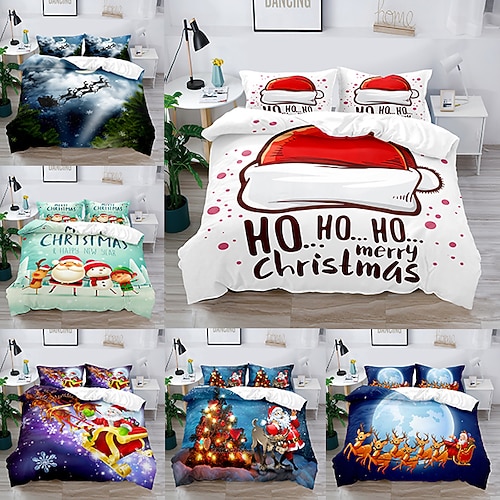 

Duvet Cover Set Boy Gife For Kid Gife 2/3 Piece Bedding Set with 1 or 2 Pillowcase(Single Twin only 1pcs)Merry Christmas New Year Gift Dog