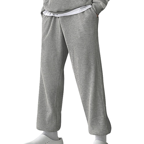 

Per uomo Pantaloni della tuta Pantaloni Pantaloni casual Tasche A cordoncino Vita elastica Liscio Comfort Traspirante Giornaliero Per eventi Per uscire Di tendenza Streetwear Nero Bianco