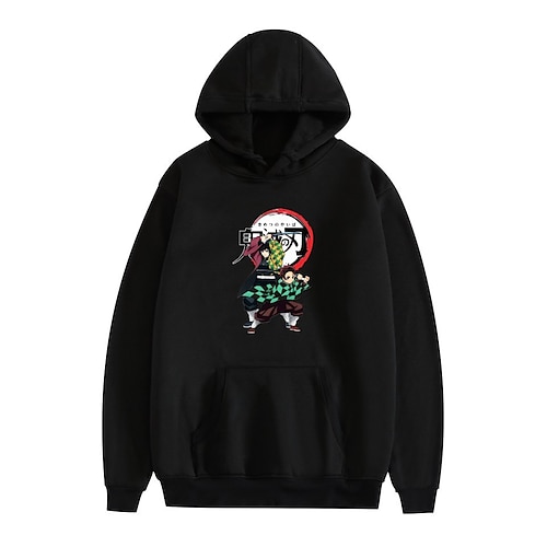 

Demon slakter Agatsuma Zenitsu Hattetrøje Tegneserie Manga Animé Lomme foran Graphic Hattetrøje Til Herre Dame Unisex Voksne Varmstempling 100% Polyester Fritid / hverdag