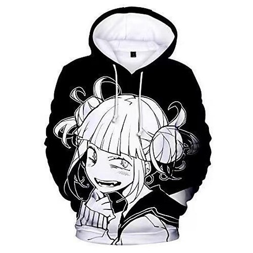 

Inspired by My Hero Academia Himiko Toga Hoodie Cartoon Manga Anime Front Pocket Graphic Hoodie For Men's Women's Unisex Adults' 3D Print 100% Polyester Casual Daily