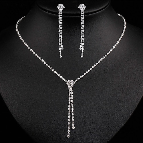 

Bridal Jewelry Sets 2pcs Alloy 1 Necklace Earrings Women's Personalized Stylish Artistic Classic Precious irregular Jewelry Set For Christmas Street Carnival