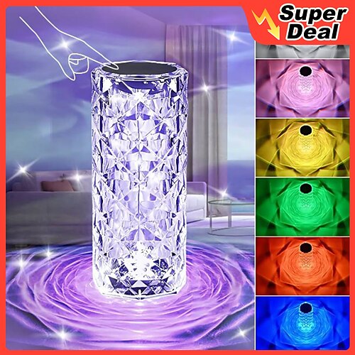 

Crystal Table Lamp Ambient Lamps Christmas Gift Modern Contemporary USB Powered For Bedroom Girls Room Crystal <5V