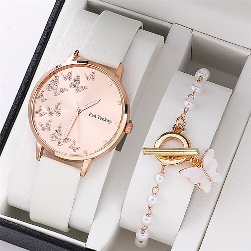 

Wrist Watch Quartz Watch for Women's Analog Quartz Butterly Style Fashion Cartoon Casual Watch With Jewelry Alloy PU Leather Creative Butterfly