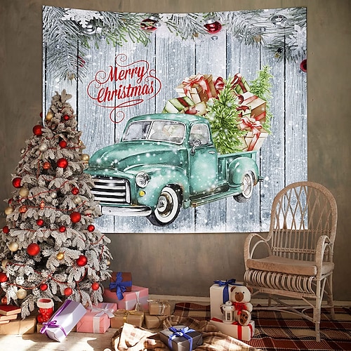 

Christmas Gift Holiday Party Wall Tapestry Photography Background Art Decor Blanket Tablecloth Hanging Home Bedroom Living Room Dorm Decoration Party