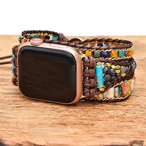 

1PC Smart Watch Band Compatible with Apple iWatch 38/40/41mm 42/44/45/49mm Ultra Series 8 7 6 5 4 3 2 1 SE Handmade Braided Rope for iWatch Smartwatch Strap Wristband Fabric Handmade Multilayer