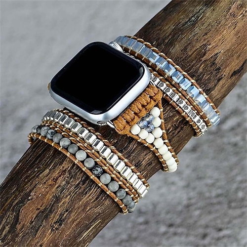 

1 Stück Handgemachtes geflochtenes Seil Kompatibel mit Apple Watch Armband Handgemacht Mehrlagig Geflochten Stoff Ersatzarmband für 38/40/41mm 42/44/45/49mm Ultra Series 8 7 6 5 4 3 2 1 SE