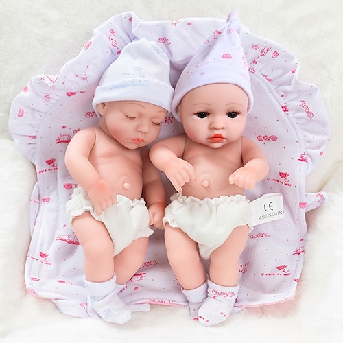

14 inch Reborn Baby Doll Baby Girl Newborn lifelike Cute Full Body Silicone 3/4 Silicone Limbs and Cotton Filled Body with Clothes and Accessories for Girls' Birthday and Festival Gifts