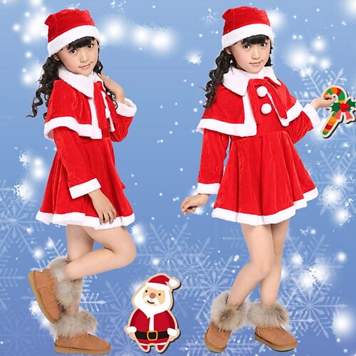 

2 Pieces Kids Girls' Solid Color Hoodie & Pants Set Long Sleeve Active Christmas Gifts 7-13 Years Winter Wine Red