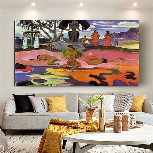 

Handmade Hand Painted Oil Painting Wall Modern Abstract Paul Gauguin Painting Home Decoration Decor Rolled Canvas No Frame Unstretched
