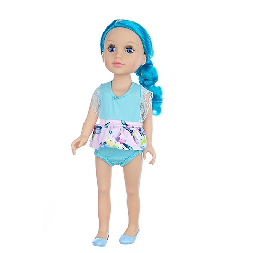 

18 inch American Girl Doll Fashion Dressing Color Hair Doll Children's Toy Gift Enamel Doll