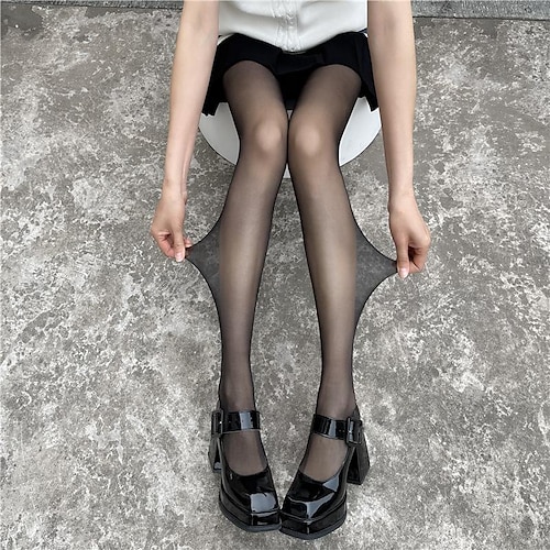 

Women's Stockings Summer Tights Sunscreen Leg Shaping High Elasticity Sexy Casual Daily milk white Black color One-Size