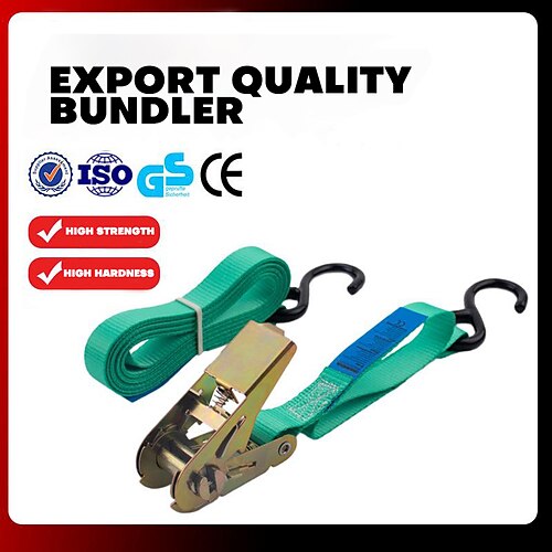 

Ratchet Tie Down Straps 1499LB Break Strength – Safety Lock for Moving Cargo, Appliances, Lawn Equipment, Motorcycle