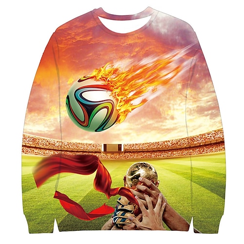 

Inspired by World Cup Qatar 2022 Football Soccer Cartoon Manga Sweatshirt Anime Graphic Hoodie For Men's Women's Unisex Adults' 3D Print 100% Polyester Casual Daily