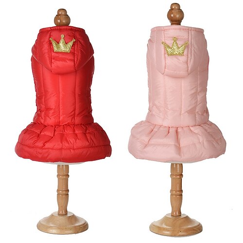 

Dog Cat Coat Tiaras & Crowns Adorable Stylish Ordinary Casual Daily Outdoor Casual Daily Winter Dog Clothes Puppy Clothes Dog Outfits Warm Pink Red Costume for Girl and Boy Dog Cotton 8 10 12 14 16 18