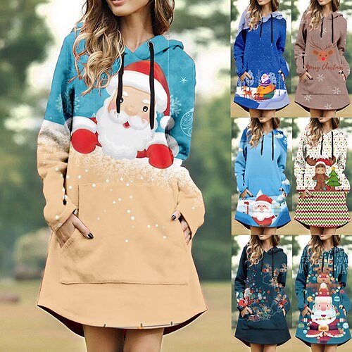 

Snowman Masquerade Hoodie Women's Christmas Christmas Carnival Masquerade Adults' Christmas New Year Eve Polyester Top