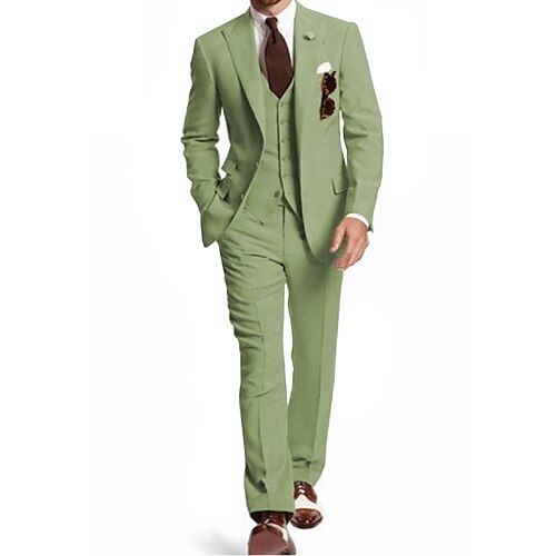 

Silver Light Blue Black Men's Wedding Suits 3 Piece Solid Colored Standard Fit Single Breasted One-button 2022