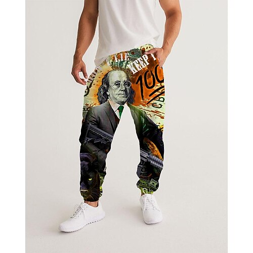 

Men's Sweatpants Joggers Trousers Drawstring Elastic Waist 3D Print Graphic Prints Comfort Sports Outdoor Casual Daily Streetwear Designer Green Blue Micro-elastic