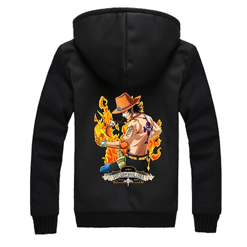 

One Piece Portgas · D · Ess Hattetrøje Anime Overtøj Anime Grafisk Overtøj Til Herre Dame Unisex Voksne Varmstempling 100% Polyester Afslappet / Hverdag