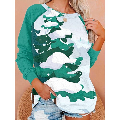 

Christmas Trees Masquerade Hoodie Women's Christmas Christmas Carnival Masquerade Adults' Christmas Vacation Polyester Top