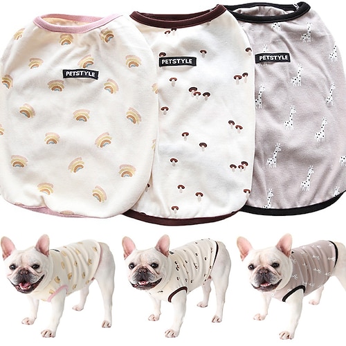 

Cachorros Gatos Colete Arco-Íris Girafa Gato Moda Estilo bonito Ao ar livre Casual / Diário Inverno Roupas para Cães Roupas de cachorro Roupas de cachorro Macio Amarelo Claro Marron Bege Ocasiões